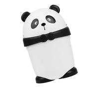 WRITWAA Mini Trash Bin Cartoon Panda Garbage Can 14.93x9.24x9.24in Plastic Panda Shaped Prevents Smell Spreading Storing Tiny Things Babies Office Kitchen