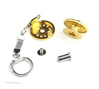WRITWAA Miniature Fishing Reel Keyring Fun Fishing Reel Key Chain for Anglers Real Moving Parts Fishermen and