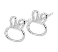 WRITWAA Minimalist Bunny Earrings for Women and Lightweight Hollow Rabbit Studs Comfortable All-match Jewelry Gift for Birthday and Year