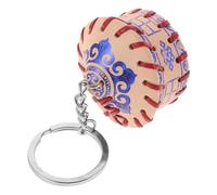 WRITWAA Mongolian Yurt Keychain Blue Leather Souvenir Keyring for Travel Lovers Camping Party Favor and Rv Accessory Unique Keychain Gift