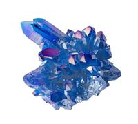 WRITWAA Natural Blue Crystal Cluster Decorative Rock for Hydroponic Gardens | Natural Crystal, Random Shape, , Bright Colour, Shelf Decor, Garden Path Accent, Office or Photo Use