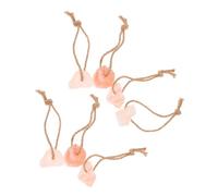 WRITWAA Natural Pink Mineral Salt Lick Block Supports Nutrition and Mineral Supply with Hanging Rope 7pcs for Livestock and Horses for Farms and Pasture Use