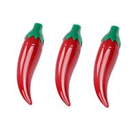 WRITWAA Needle Storage Case Easy to Carry 3pcs Red Pepper Shape Lightweight Plastic Sewing Tool Organizer for Embroidery Needles and Beads for Hand Embroidery