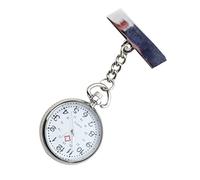 WRITWAA Nurse Pocket Watch Alloy Material 24-Hour Digital Dial Pin Brooch Clip Sturdy Glass for Medical Staff and Students
