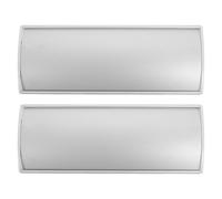 WRITWAA Office Door Name Plate Holder Easy Wall Mount Installation 2pcs Curved or Aluminum Alloy with Blank Panel and Silver Modern Style Suitable for Conference Room Hospital Sign