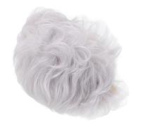 WRITWAA Old Lady Short Curly Costume Wig for Women Elegant Silver Grey Grandma Wig for Halloween Cosplay and Themed Events Soft Voluminous and Stylish Accessory