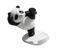 WRITWAA Panda White Colour Phone Holder Resin with Stable Structure and Flat Bottom Design Cartoon Style Cell Phone Stand for Table and Broadcast Live Use