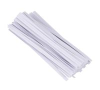 WRITWAA Paper Covered Iron Wire Tie 10cm White 1000pcs Pack Packaging Bag Seal for Craft Wrapping and Christmas Presents