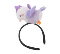 WRITWAA Parrot Party Headbands Cute Cartoon Plush Hair Accessory for Adults High Elasticity Soft Plush Cloth Photo Prop Purple for Photo Booth Holiday Gatherings