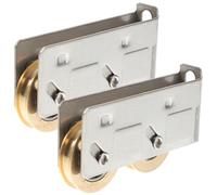 WRITWAA Patio Door Rollers Stainless Steel and Copper 2pcs Replacement with 22mm Sturdy Replacement Wheels for Sliding Glass Door