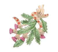 WRITWAA Patriotic Scottish Thistle Badge Royalty Brooch Vintage Alloy Decorative Brooch for Women Men Daily Wear Versatile Wardrobe Accent