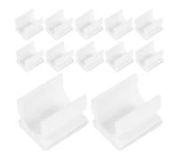 WRITWAA Pen Holder Clips Compact and Lightweight 50 Pcs White with Self-adhesive Backing Desk Organizer for Pens and Pencils, for Dry Erase Boards and Clipboards