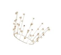 WRITWAA Pentagram Bride Crown Elegant Cake Decoration Hair Accessory Chic Headdress for Women for Birthdays Celebrations Unique Design with Stunning Color