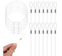 WRITWAA Picture Hanging Wire 12pcs 1.5M Cord with Loops Sturdy Nylon Rope for Clothesline Frames and Home Use