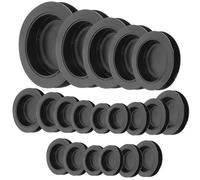 WRITWAA Piggy Bank Plugs Stopper Replacement Rubber round Black 20pcs Smooth the Touch Reliable and Reusable for Saving Box Bottom Caps