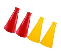 WRITWAA Plastic Cheer Megaphones Football Cheer Megaphone Noisemaker 4pcs with User-friendly Design for Long-term Use, for School and Sports Match