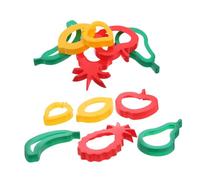 WRITWAA Plastic Dough Cutters with Fruit Shapes for Sturdy Clay Modelling Tools for Fine Motor Skills Development Cookie Molds and Dough Play Accessories Creative Crafting for Boys