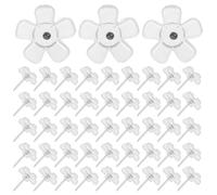 WRITWAA Plastic Flat Thumb Tacks 200Pcs Flower Push Pins for Cork Board Map Pins Home and Office Message Board Use