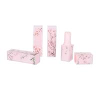 WRITWAA Plastic Lipstick Tubes 4Pcs Refillable Containers with Frosted Semi- Design, Suitable for DIY Lip Cream and Beauty Storage at Home or On-The-Go