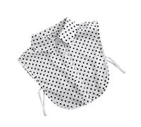 WRITWAA Polka Dot Fake Collar Detachable Shirt Collar Insert White Half Shirt Faux for Blouse Sweater Suit and Uniforms Lightweight Breathable Neck Accessory