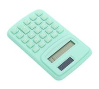 WRITWAA Portable Basic Calculator for Office and Students Lightweight Mint Green Pocket Calculator with Plastic and Silicone Compact Decorative Desk Supply for School and Work Use