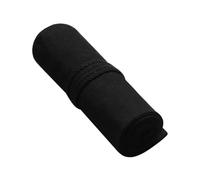 WRITWAA Portable Canvas Pencil Roll up Case with 36 Slots, Elegant Black Pencil Storage Organizer for Thin Pens and Markers, Practical Pen Holder that Can be Put into Purse or Suitcase