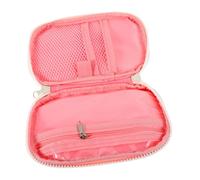 WRITWAA Portable Cartoon Medical Bag Nylon Organizer for Outdoor Emergencies with Multiple Compartments for Medications Jewelry and Small Essentials in Pink