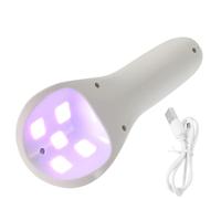 WRITWAA Portable Handheld Nail Lamp for Gel Polish with Two Wavelengths and 180 Degree Illumination Abs Material Mini USB Nail Dryer and Decoration Assorted Style Assorted Style
