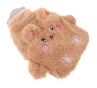 WRITWAA Portable Hot Water Bottle Thick Furry Material with Removable Plush Cover, Ergonomic Bear Shape Extended Heat for Belly and Neck, Gentle on Skin, Office Hand Warmer for Adults