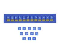 WRITWAA Portable Packing Checklist Board with 24 Slots Slider for Sorting and Instant Identification, Plastic Moving List for Warehouses and Families