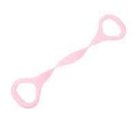 WRITWAA Portable Pink Elastic Resistance Band with Handle for Neck and Back, Lightweight Tpe Material Fitness Accessory for Warming up Exercise and Sports