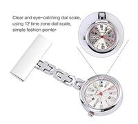 WRITWAA Portable Quartz Pocket Watch for Nurses Sturdy Alloy Date Week Display Super Glass -Hour Digital Waterproof for Daily Life Colleagues Friends Christmas