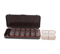WRITWAA Portable Travel Medicine Organizer Case Leakproof Compact Design with Multi Compartment Storage for Easy Access for Home Office Hiking and Daily Use