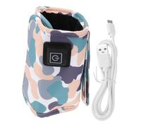 WRITWAA Portable USB Milk Bottle Warmer Sleeve with 3 Gears Adjustable Temperature, Polyester Insulated Cover for Travel, Powered by Power Bank or Car Charger, for Outdoor and Home Use