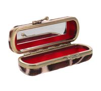 WRITWAA Portable Velvet Lipstick Case with Mirror and Metal Closure Travel-Friendly Lipstick Organizer for Outdoor Activities and Quick Selection