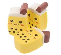 WRITWAA Powder Puff Milk Tea Cup 3pcs Mini Concealer Puff Makeup Pad Dry/wet Face Powder Highlighter Small Size