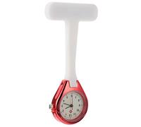 WRITWAA Practical Nurse Pocket Watch with Silicone Case and Stainless Steel Back, Lightweight and Portable Nurse Watch with Luminous Dial, for Hospital Use
