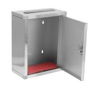 WRITWAA Public Reports Box Complaint Box Stainless Steel Lightweight Sturdy Silver Frame for Fundraising Lottery and Classroom Use