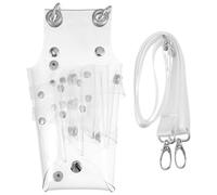 WRITWAA PVC Scissors Waist Bag with Detachable Belt Clip, Space-Saving Hairdressing Tool Kit Case for Professional Salon and Personal Home Use