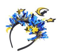 WRITWAA Ramadan Star Moon Headband Eid Mubarak Hair Hoop for Islamic Party Festive Decorations Stylish Accessory for Celebrating The Holy Month