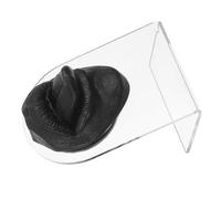 WRITWAA Realistic Silicone Mouth and Tongue Model for Piercing Practice Soft Black Artificial Lips and Tongue Display Stand Reusable Makeup Practice Supplies for Acupuncture and Jewelry