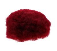 WRITWAA Red Short Curly Wig Afro Cosplay Wig for Halloween Parties Heat Resistant Fiber Small Curls Designed for African Women Celebrating Unique Beauty