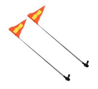 WRITWAA Reflective Safety Flag for Golf Cart and Mobility Devices with Quick Installation, Telescopic Stainless Steel Pole, High Visibility Orange Flag for Outdoor Golf Courses, 2pcs