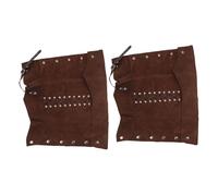 WRITWAA Renaissance Boot Gaiters Medieval Costume Shoe Covers for Men Classic Steampunk Style Cosplay Footwear for Halloween Themed Parties and Stage Performances Light Brown