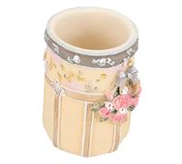 WRITWAA Resin Makeup Brush Holder Organizer Creative Rustic Design for Storing Brushes Pencils Stationery for Students Teachers for Vanity Desk Decor