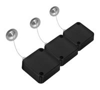 WRITWAA Retractable Cable Lock Tanglefree Security 3pcs with Anti Theft Pull Box 1m Stainless Steel Wire Abs Plastic Case, Reliable in for Tv Remote and DVD Shopping Malls