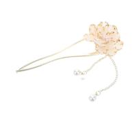 WRITWAA Retro Enamel Peony Flower Hair Stick Elegant Metal Chinese Hairpin for Accessory for Weddings and Special Occasions for Loved Ones