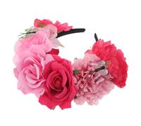 WRITWAA Retro Headband Floral Motif for Halloween Cosplay Party Boho Festival Look Lightweight and Comfortable for Women