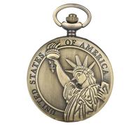WRITWAA Retro Pocket Watch Vintage Greek Style Statue Watch for Collectors Lovers