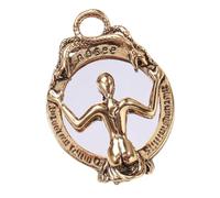 WRITWAA Retro Punk Skeleton Brooch with Mirror Design Multi Function Alloy Pin for Womens Clothing Decor Lightweight Vintage Style Jewelry Also Wearable as Pendant Necklace Charm
